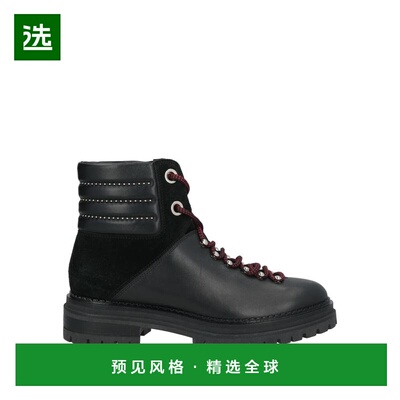 1h可退 【美国直邮】SERGIO ROSSI 时装靴 真皮绒面革登山靴 圆头