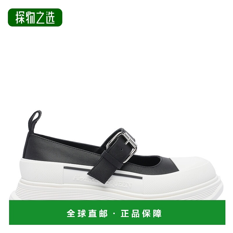 香港直邮mcqueen 亚历山大·麦昆 女士 Tread Slick玛丽珍鞋 8396