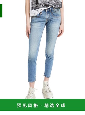 1h可退 【美国直邮】R13女士牛仔裤弹力褪色水洗休闲时尚 潮流百