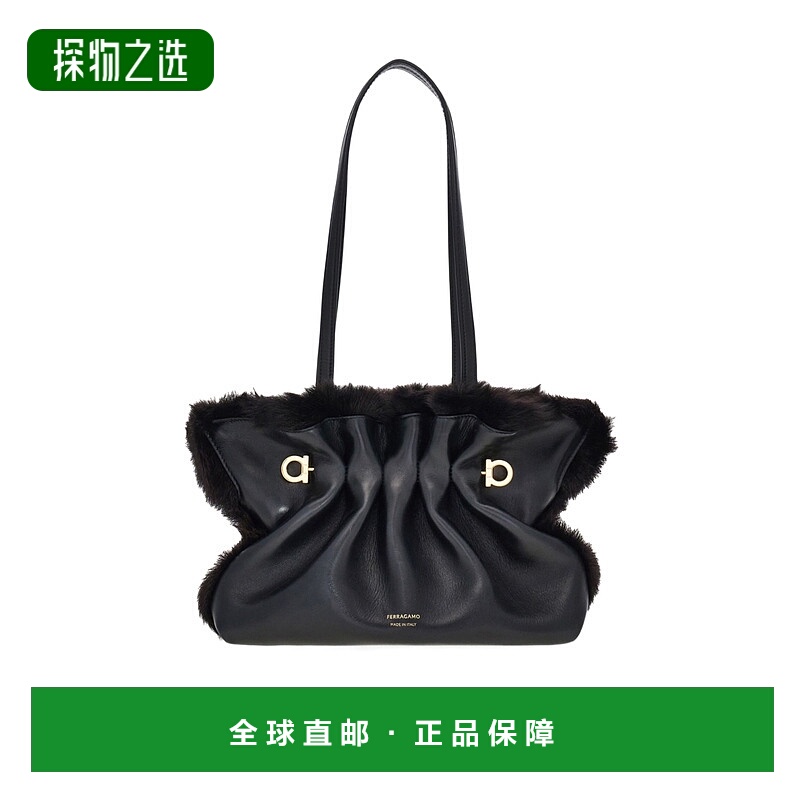 香港直邮Salvatore Ferragamo 搭扣单肩包 21A446