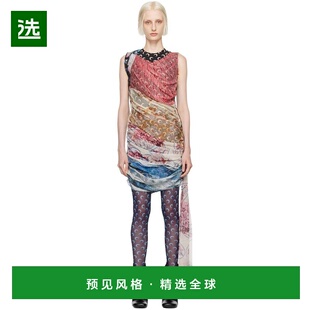 1h可退 【美国直邮】Marine Serre 多色围巾中长连衣裙 女装 女士