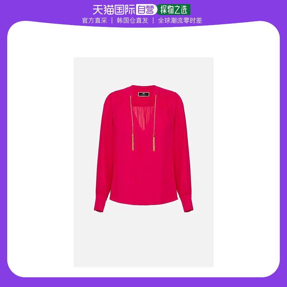 韩国直邮ELISABETTA FRANCHI23SS衬衫女CA00531E2Fuchsia 女装/女士精品 衬衫 原图主图