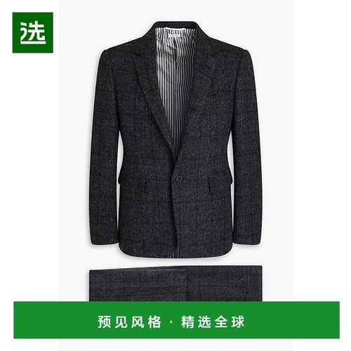 1h可退 香港直邮Thom Browne 汤姆·布朗 男士 格纹羊毛花呢套装