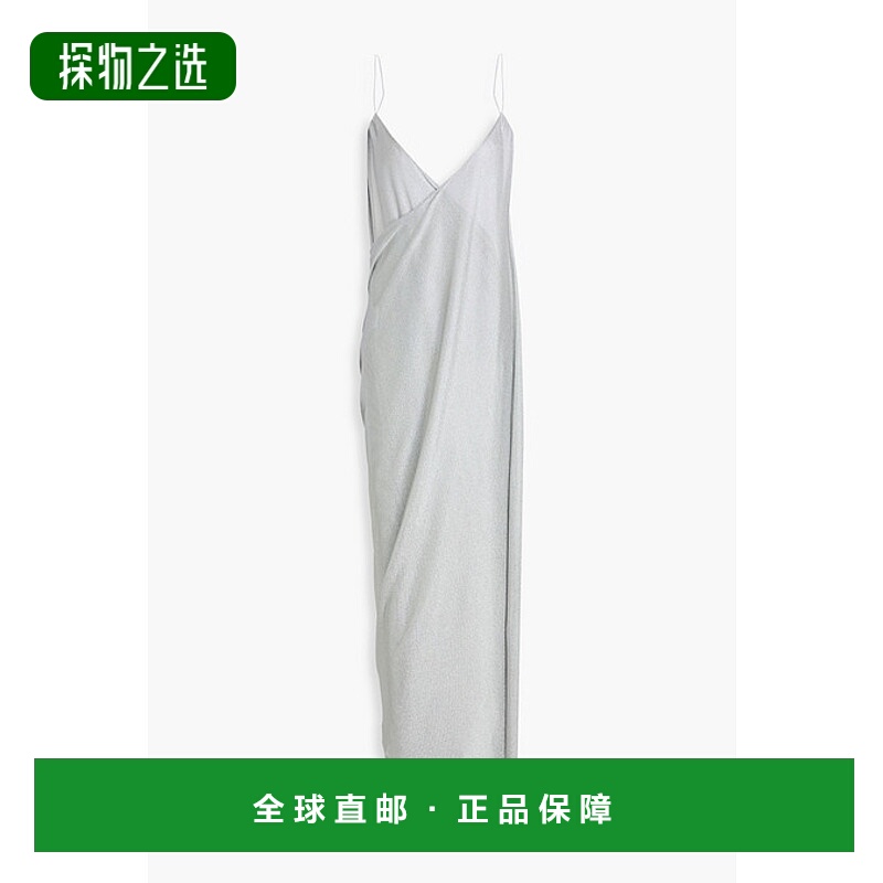 香港直邮magda butrym 女士 垂褶金属感针织长款连衣裙 SS24DRESS