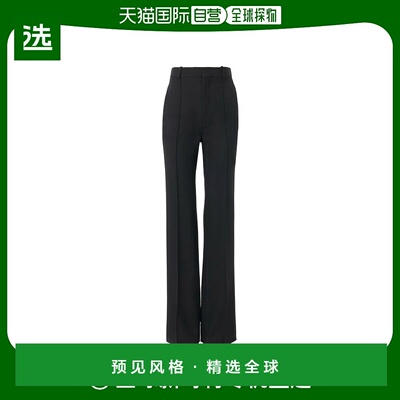 香港直邮Chloe 羊毛华达呢高腰裤 C24APA01061休闲裤直筒裤西装裤