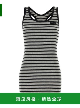 香港直邮Miu Miu 条纹图案包臀裙连衣裙 MJA88014EOSOOO