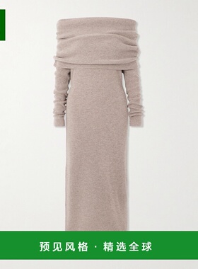 1h可退 香港直邮CULT GAIA 女士 Carline 露肩羊毛羊绒混纺中长连