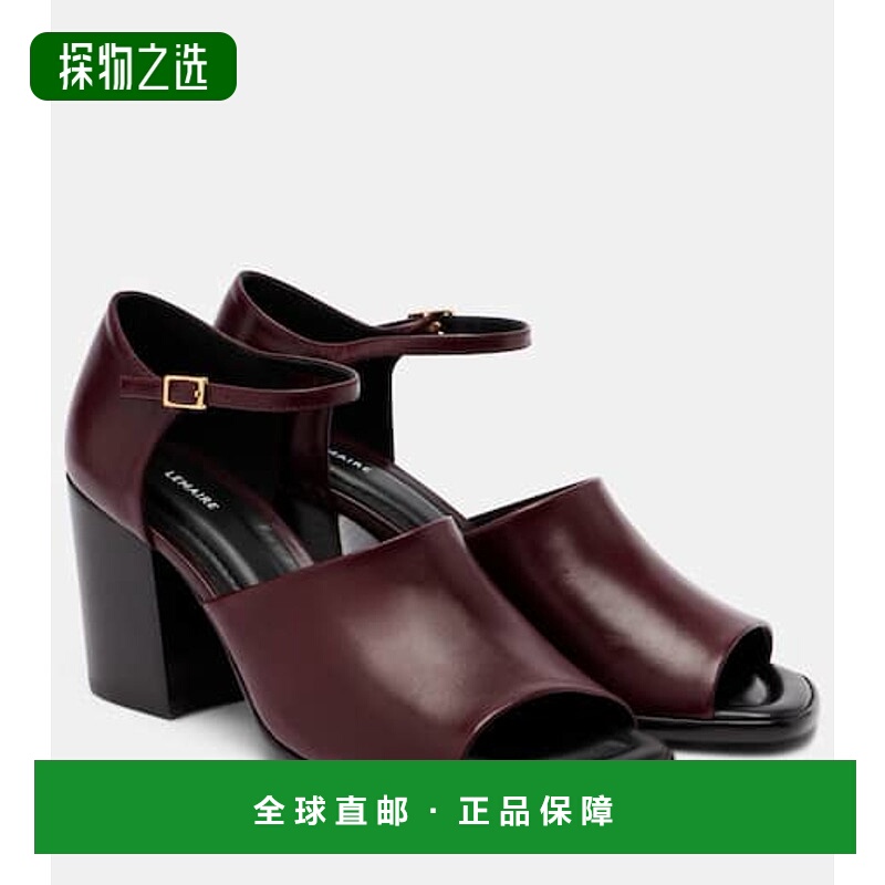 香港直邮Lemaire 女士 80 皮质凉鞋 red红色 舒适时尚