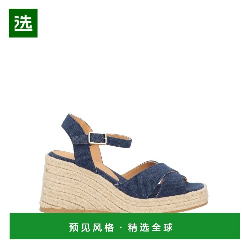 1h可退 香港直邮CastaÑer 女士 帆布面凉鞋 blue蓝色 舒适时尚,女鞋,休闲凉鞋,淘宝优惠券,粉丝福利购,淘宝优惠卷
