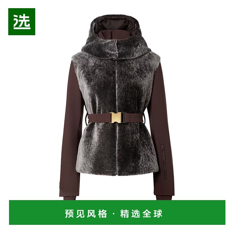 香港直邮Fendi 高领防风连帽滑雪夹克 FAN150AT98羊毛