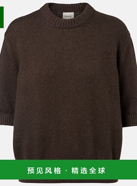 1h可退 香港直邮KHAITE 女士 Davin 羊绒毛衣 brown棕色 舒适时尚