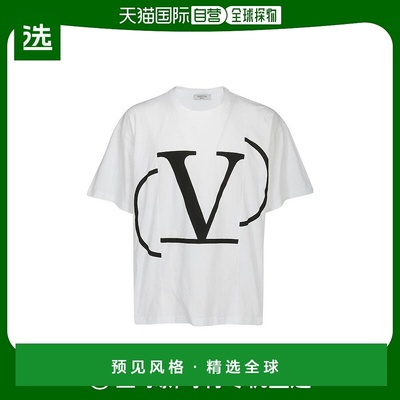 【99新未使用】香港直邮Valentino V logo印花T恤 SV3MG01SLIA