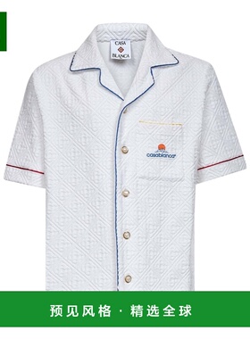 香港直邮CASABLANCA 男士衬衫 MPF25SH08501 AW2025 白色 短袖衬