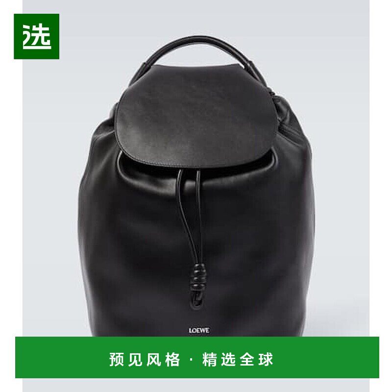 1h可退 香港直邮LOEWE 罗意威 男士 Flamenco 皮革背包 black黑色