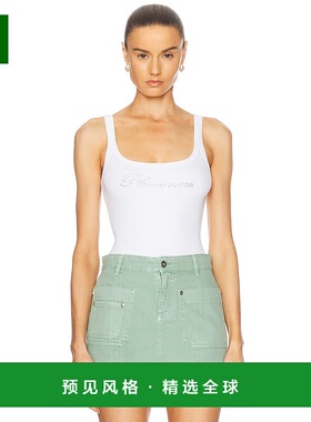 1h可退 香港直邮Blumarine 蓝色情人 女士 罗纹背心上衣 P522T091