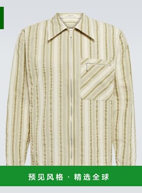 1h可退 香港直邮Wales Bonner 男士 Atlantic 条纹棉质夹克 00410