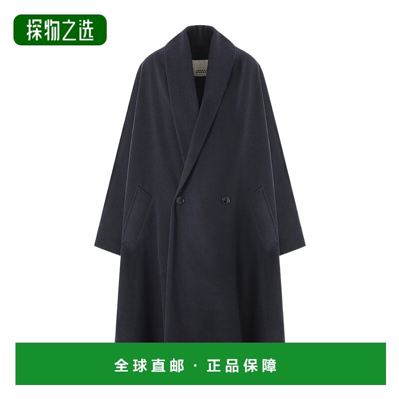香港直邮Isabel Marant 长袖大衣 MA0466FAC3D03I羊绒羊毛翻领