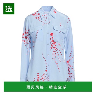 1h可退 香港直邮EQUIPMENT 女士 Blouses 真丝衬衫 blue蓝色 舒适
