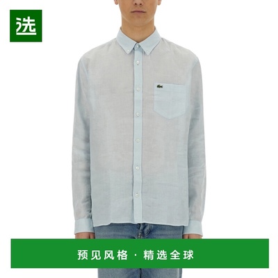 香港直邮LACOSTE 男士衬衫  CH5692T01 SS2025白色长袖