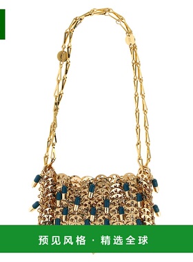 1h可退 香港直邮Rabanne 女士 1969 精饰镀金链甲肩包 25HSS0127M