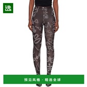 紧身裤 1h可退 VAQ10P007 黑色 Rhinestuds 香港直邮Vaquera 女士