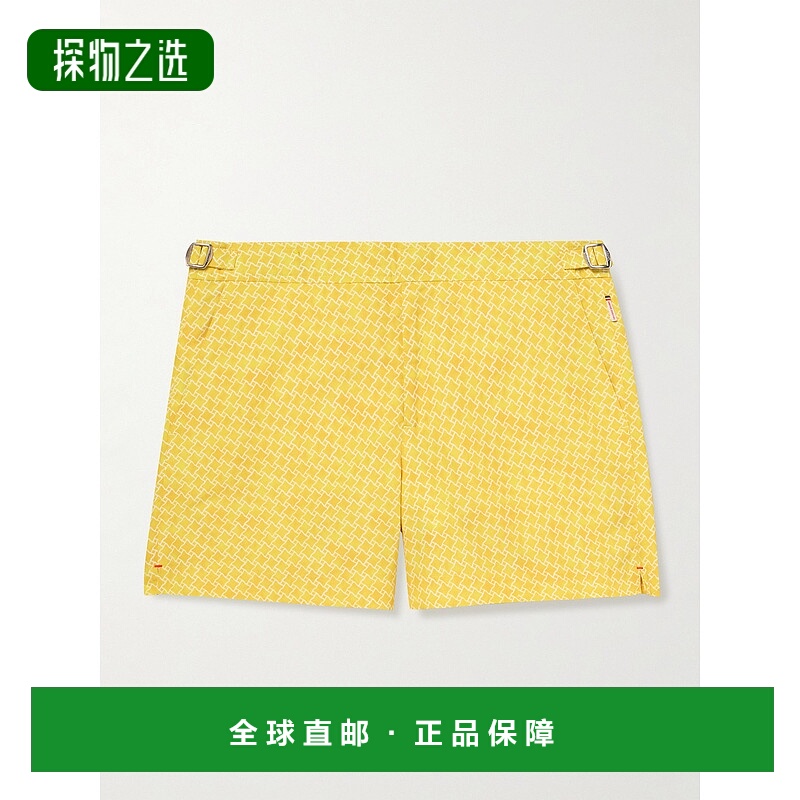 1h可退 香港直邮Orlebar Brown 男士 Setter 修身中长印花再生泳