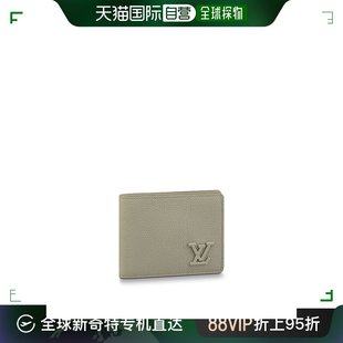 VUITTON路易威登灰绿色徽标提花钱包 欧洲直邮LOUIS