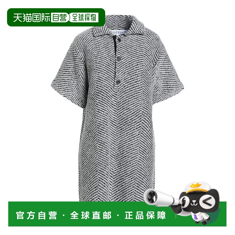 1h可退 香港直邮J.W. Anderson 女士 衬衫式连衣裙 grey灰色 舒适