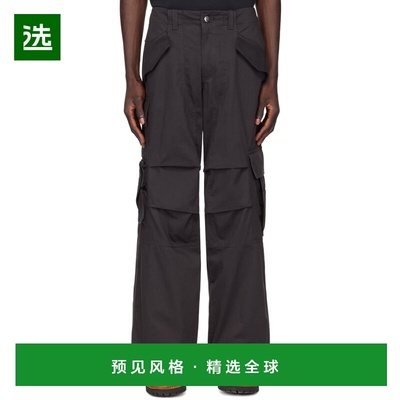 1h可退 香港直邮Rhude 男士 黑色 Ceremonia 工装裤 RHPF24PA0132