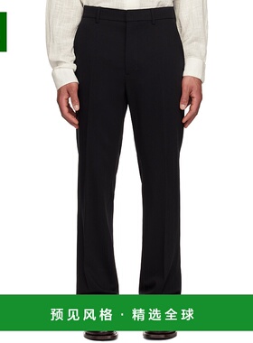 1h可退 香港直邮Ami Paris 男士 黑色 Wool Straight Fit 长裤 HT