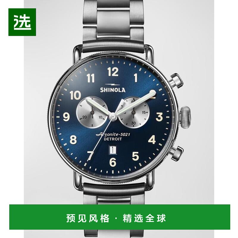 1h可退 【美国直邮】Shinola|男士 Canfield Chrono 手链腕表，43