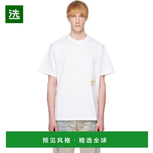 1h可退 香港直邮Wooyoungmi 吴阳米 男士 白色 Palm Tree Graphic