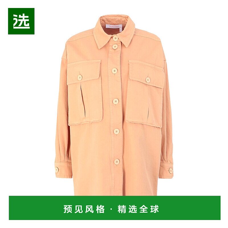 1h可退 香港直邮chloe 女士 Blouses 纯色衬衫 beige米色 舒适时