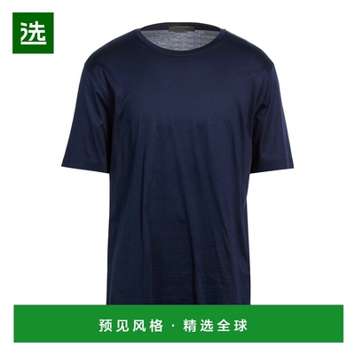 1h可退 香港直邮Corneliani 克莱利亚尼 男士 T恤 blue蓝色 舒适