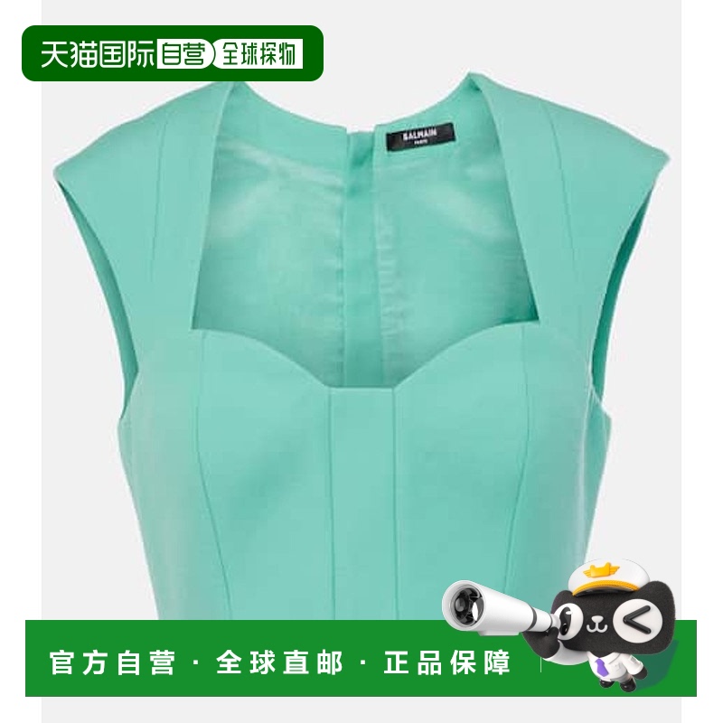 1h可退 香港直邮Balmain 巴尔曼 女士 羊毛短款上衣 blue蓝色 舒