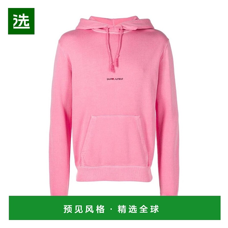 香港直邮Saint Laurent logo印花连帽卫衣帽衫 557555YB2YE