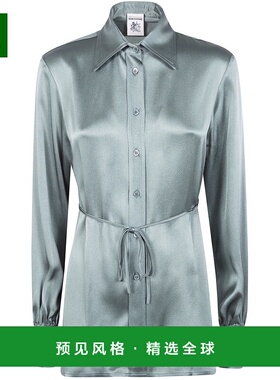 1h可退 香港直邮Semicouture 女士 缎面衬衫 Y6SM13GREEN