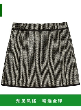 香港直邮Jil Sander 羊毛粗花呢迷你裙 J02MA0340J40261半身裙