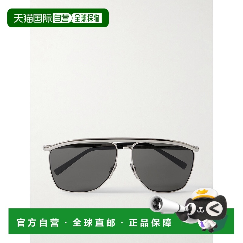 香港直邮Saint Laurent 圣罗兰 女士 方形框镀银太阳眼镜 SL820Sh