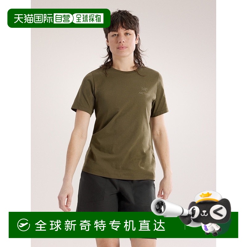 1h可退 欧洲直邮ARCTERYX始祖鸟KRAGG SL棉质徽章圆领短袖T恤 女