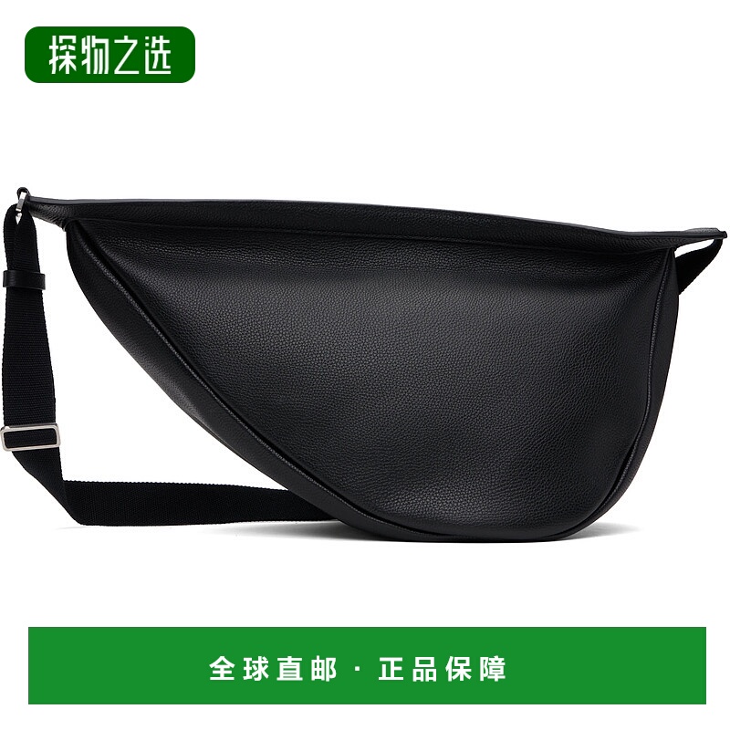 1h可退 香港直邮The Row 男士 黑色大号 Slouchy Banana 斜挎包 W