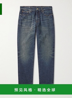 1h可退 香港直邮Slowear 男士 Incotex Division 蓝色直筒牛仔裤