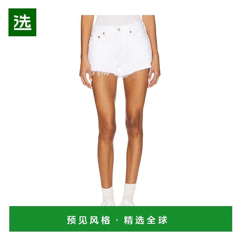 1h可退 香港直邮redone 女士 短裤 18404WTHSHOR white白色 舒适