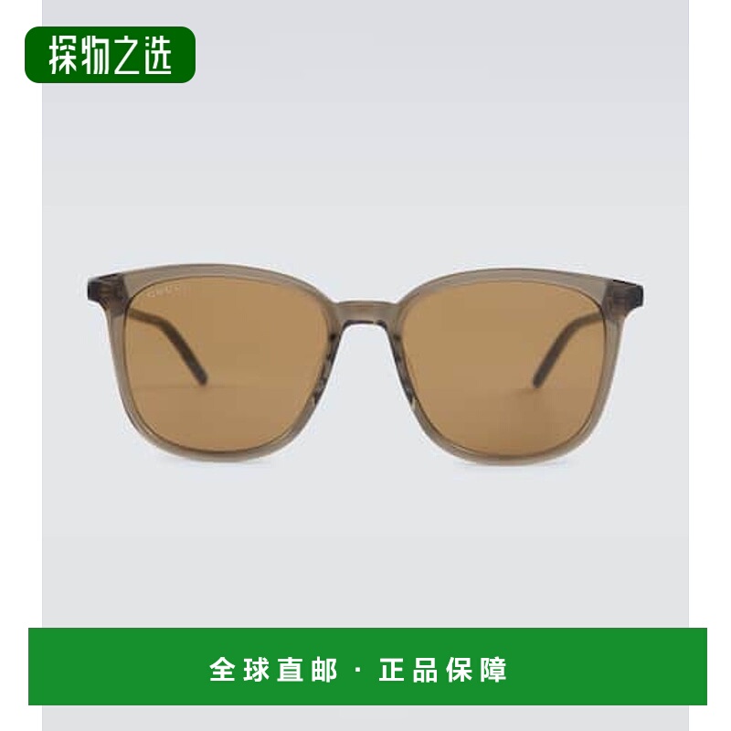 1h可退 香港直邮Gucci 古驰 男士 方形框醋纤太阳眼镜 000919