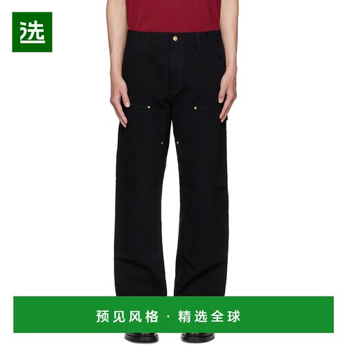 1h可退 香港直邮CARHARTT WIP 男士 黑色 Double Knee 长裤 I0315