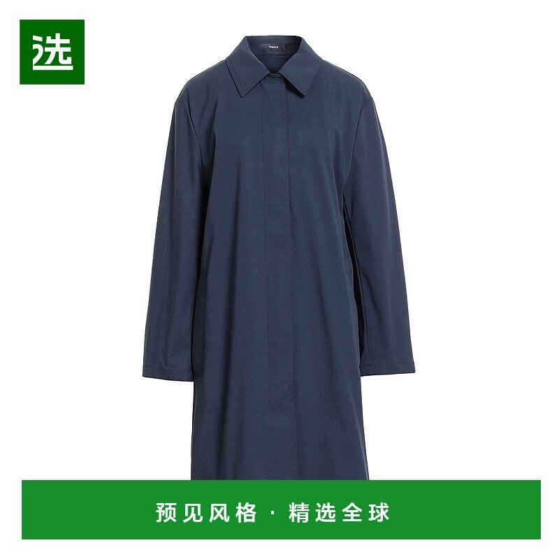 1h可退 香港直邮THEORY 希尔瑞 女士 长款夹克 blue蓝色 舒适时尚