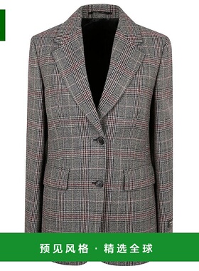 香港直邮Prada 普拉达 女士 單排扣千鳥格西裝外套 P524OES23215E