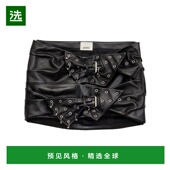 香港直邮Isabel JU0425FAC4B01I 垂坠皮革迷你裙 Marant Chani