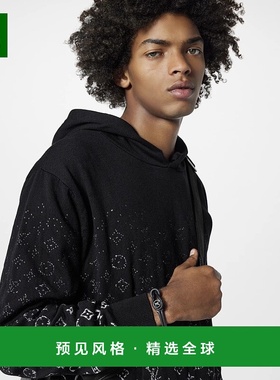 1h可退 欧洲直邮LV/路易威登 男士黑色黄铜/帆布手链新款