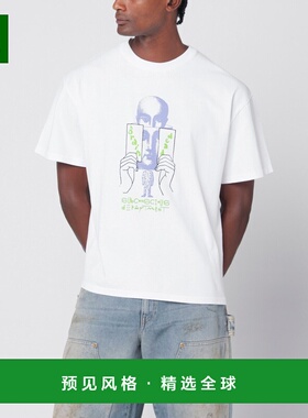 1h可退 香港直邮Brain Dead 男士 Subconscious 白色T恤 BDP25TOO